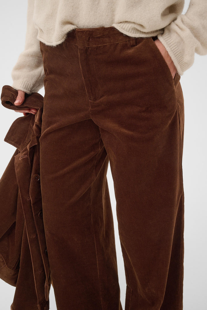 Front view of corduroy chino pants for women Part Two