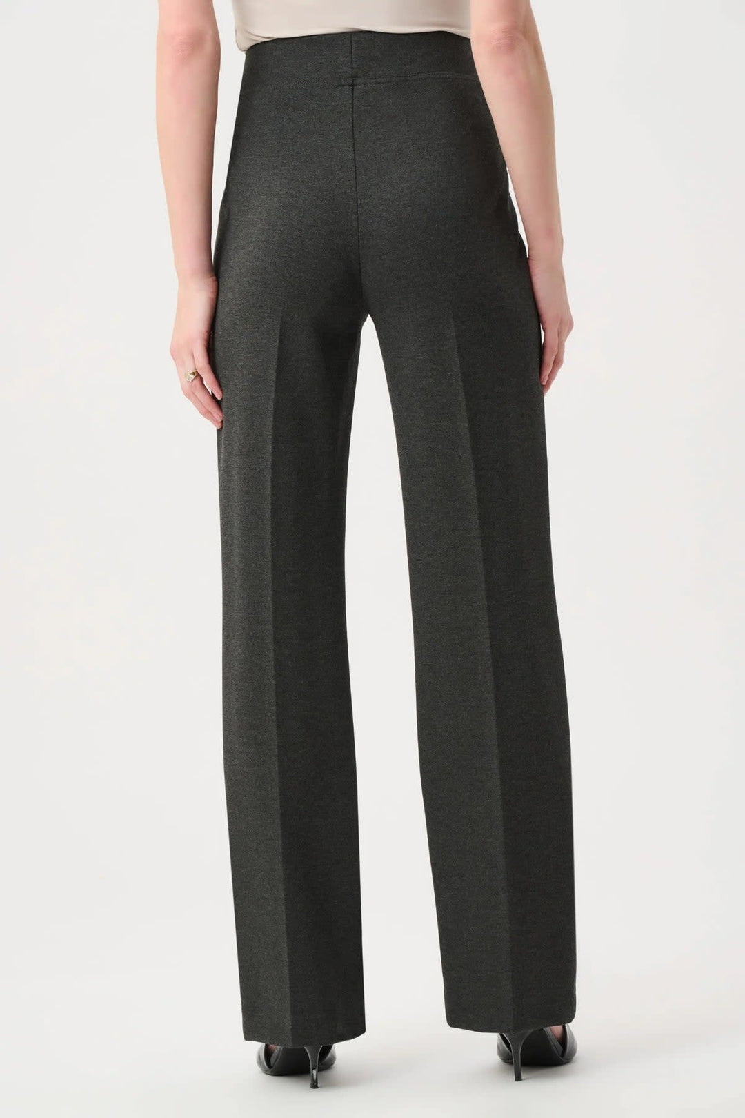 Side view of black Joséph Ribkoff dress pants with couture details - Valérie Simon