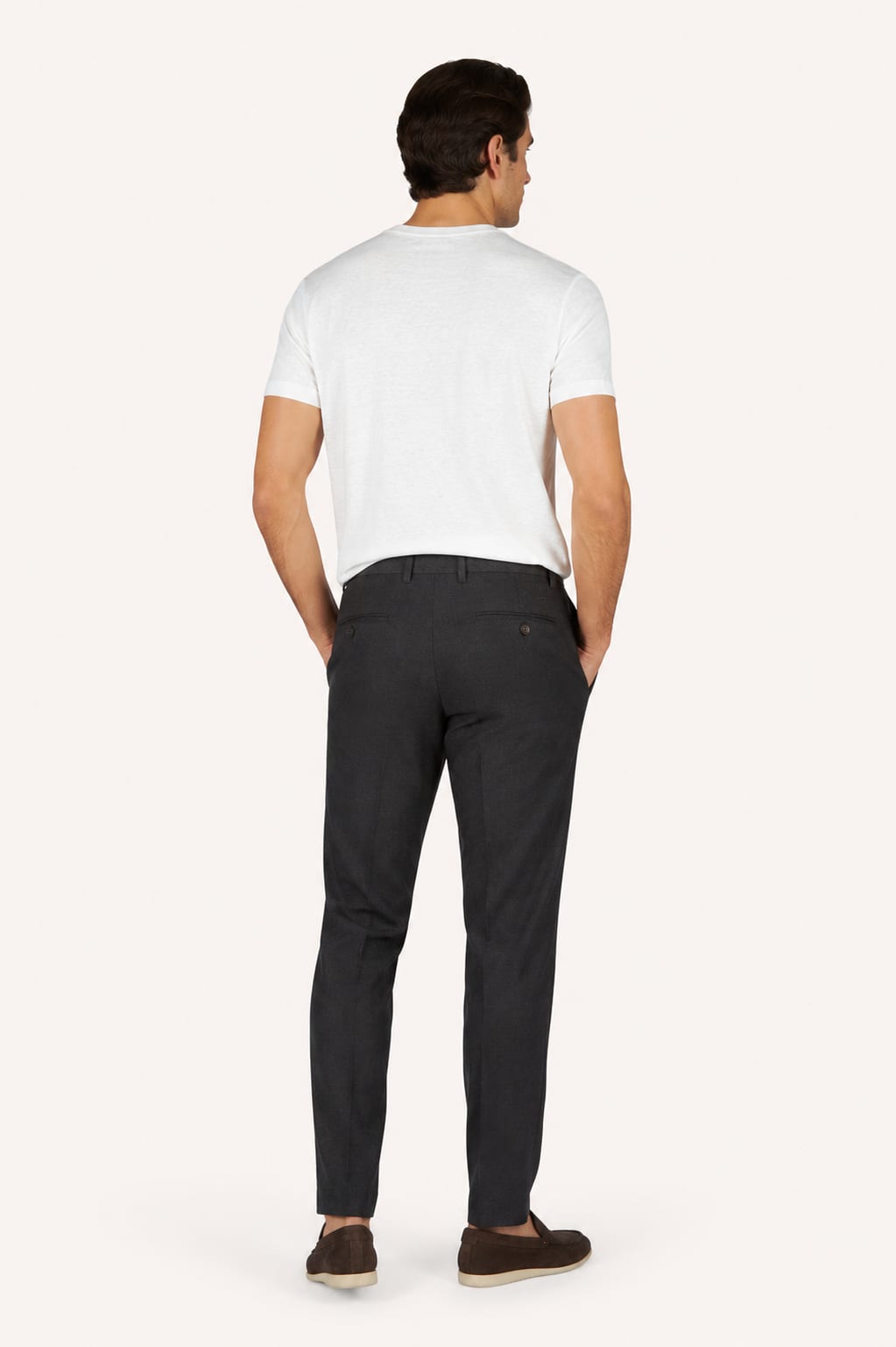 Side view of Paul and Shark blue chino pants navy for men - Valérie Simon