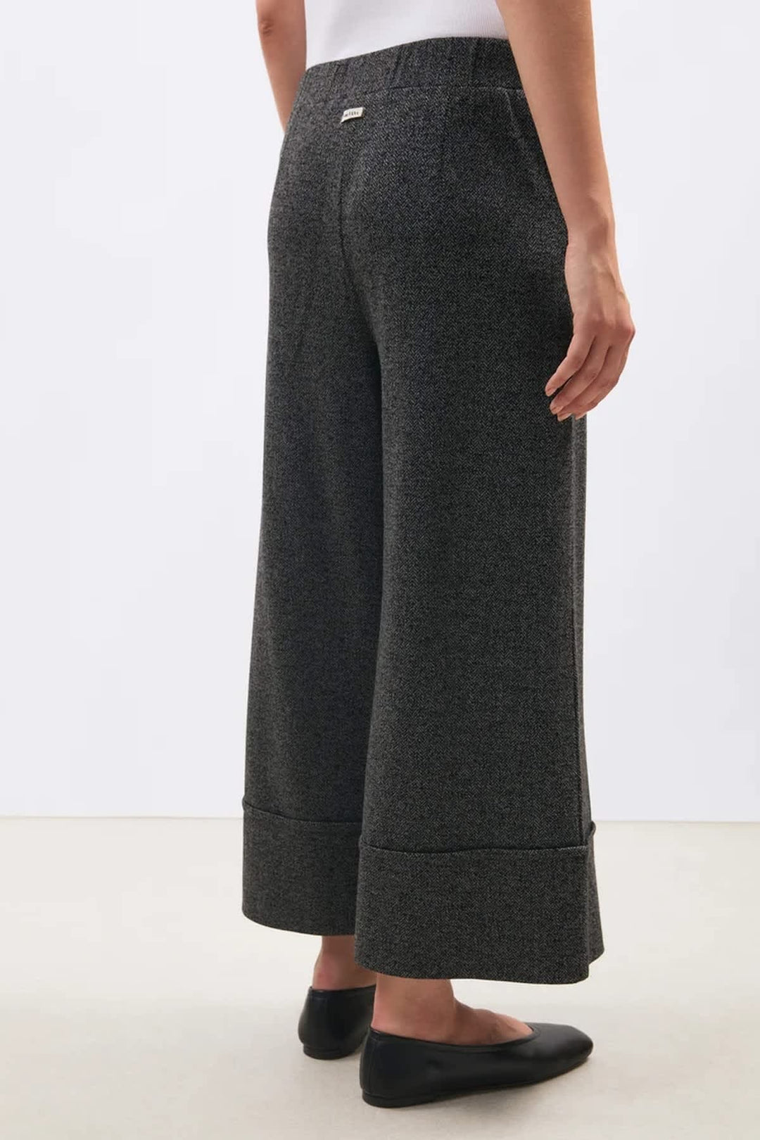 Sophio 7/8 herringbone wide-leg pants for women Humility