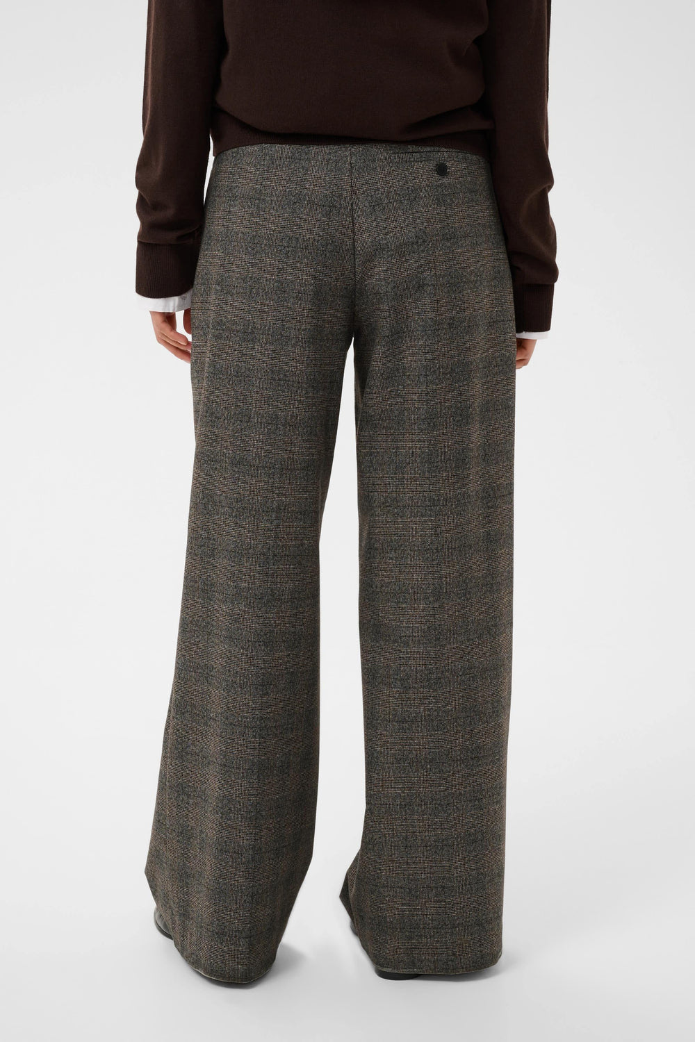 Women's Ninni wide-leg plaid pants front view Part Two
