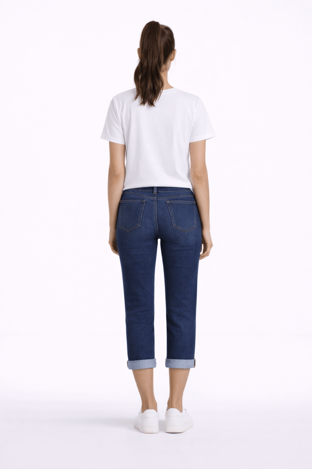 Pantalon capri ajusté