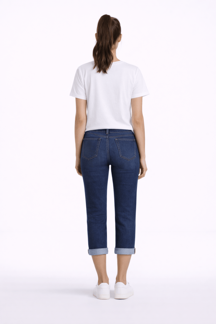 Pantalon capri ajusté