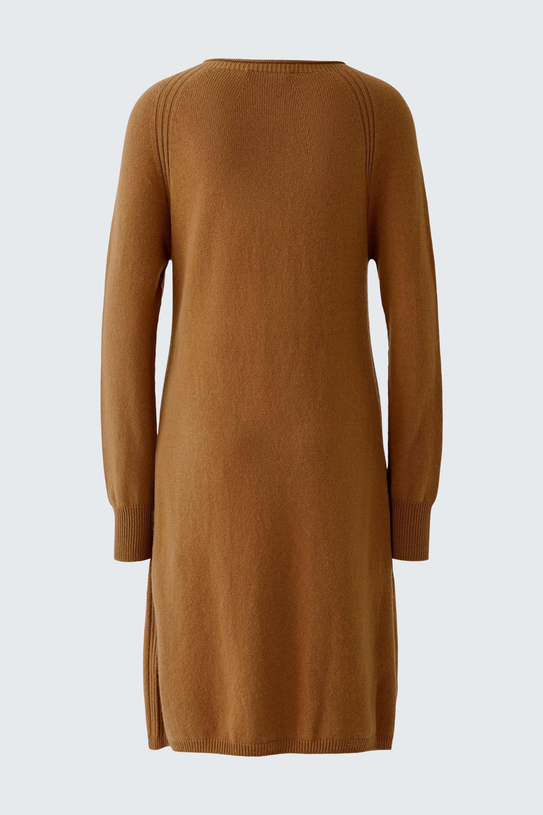 Robe tricotée à manches longues et poches plaquées