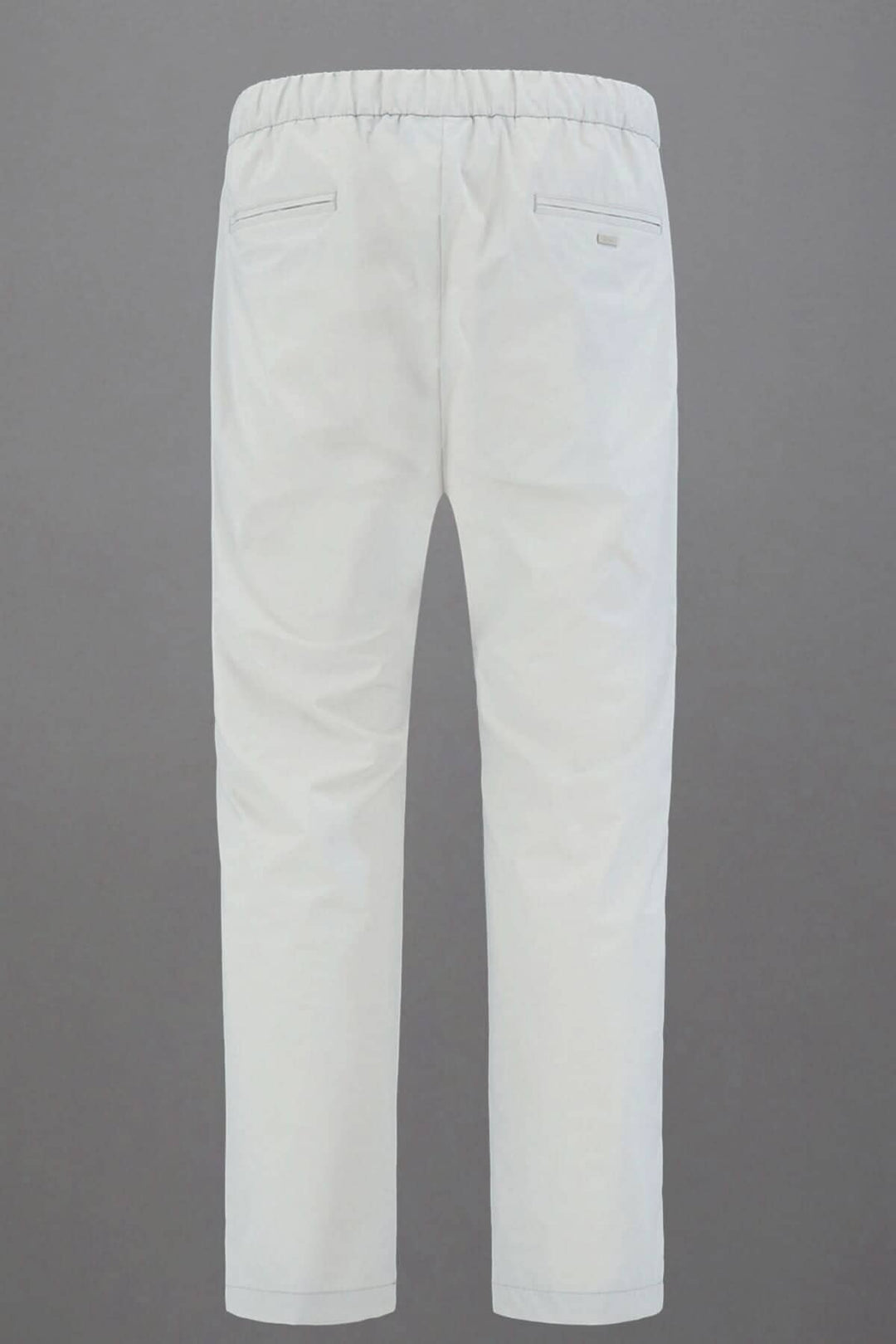 Pantalon Laminar en nylon blanc avec cordon de serrage, coupe régulière, idéal pour un look sportif et sophistiqué.