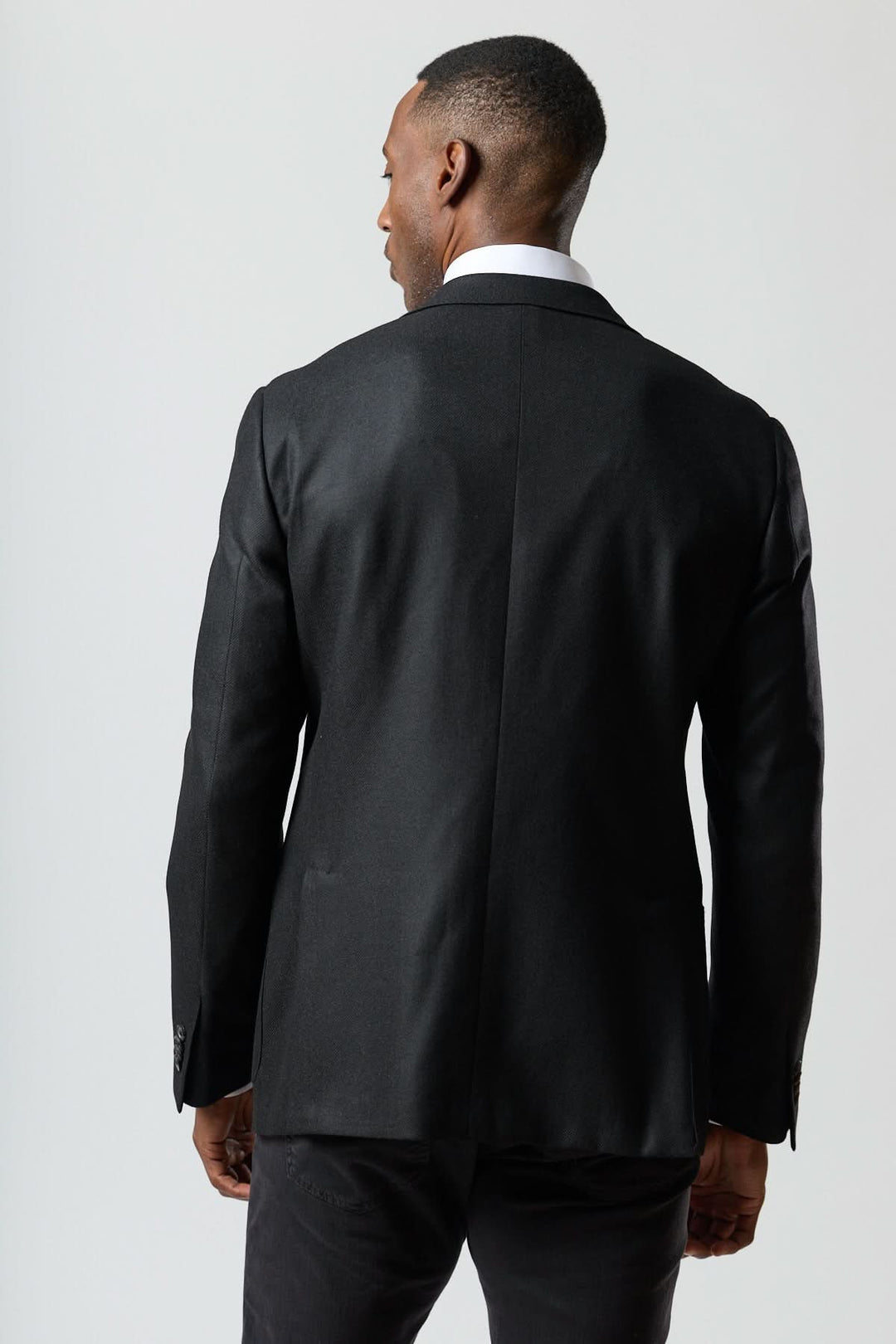 Veston en laine et cachemire noir