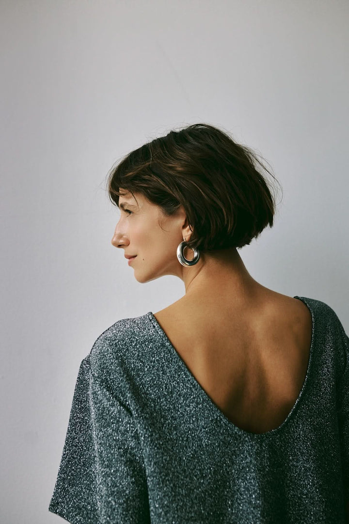 Haut scintillant à dos dégagé Verrona