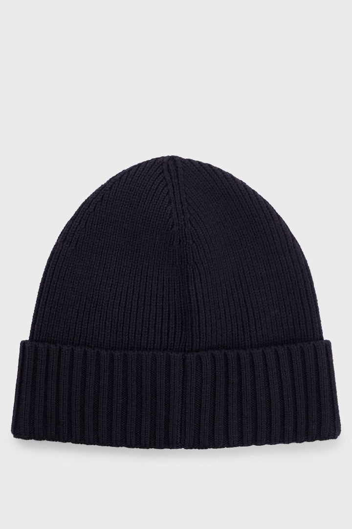 Tuque en laine vierge à maille épaisse BOSS, élégante et chaude, avec logo discret pour un look hivernal moderne.