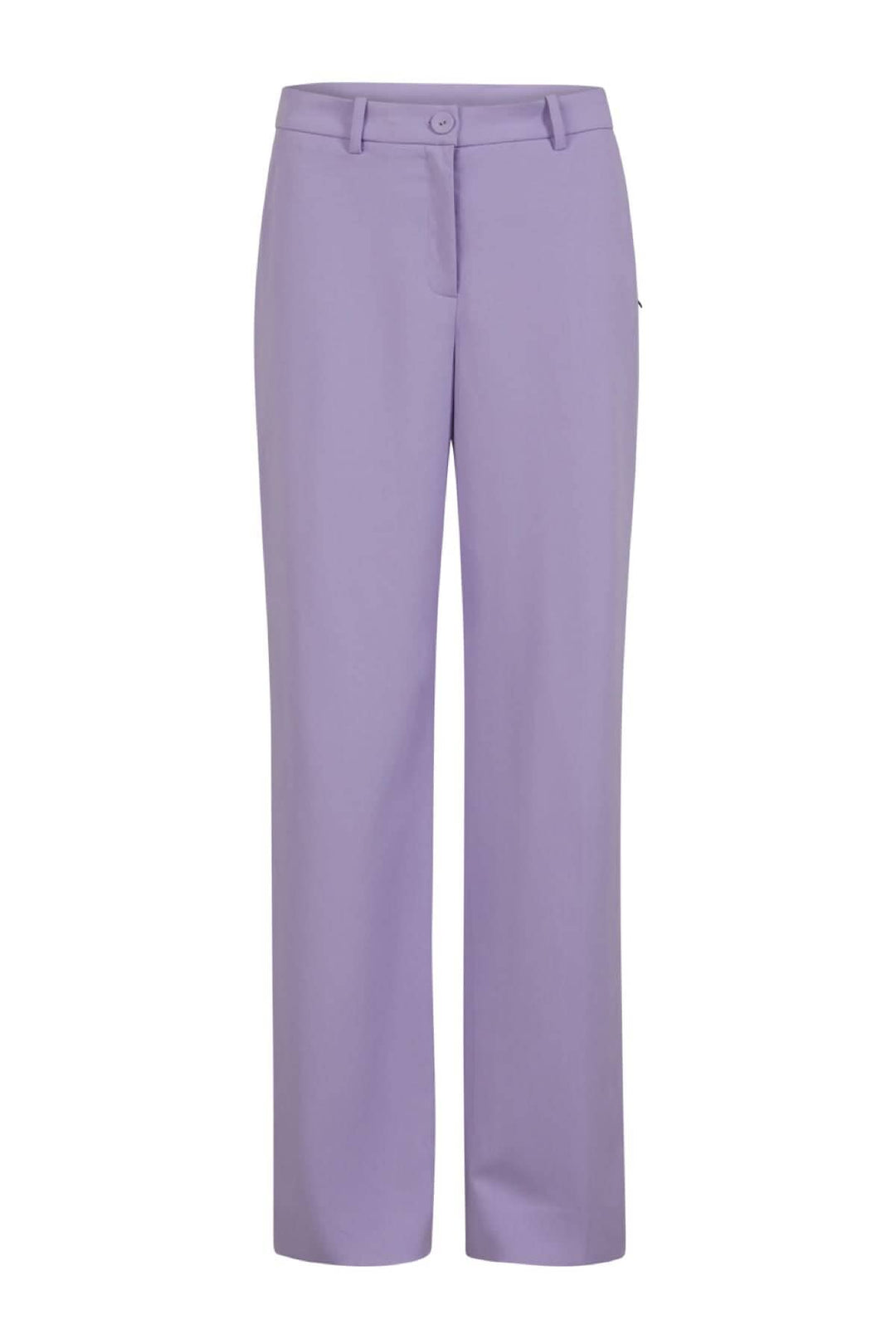 Pantalon à jambes larges en violet, parfait pour le bureau ou les occasions spéciales, avec poches et ceinture.