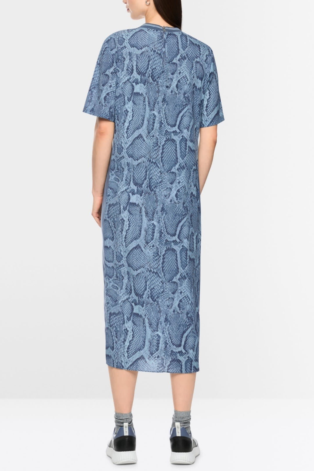Vue de côté robe ample à motif animalier Marc Cain multicolore - Valérie Simon