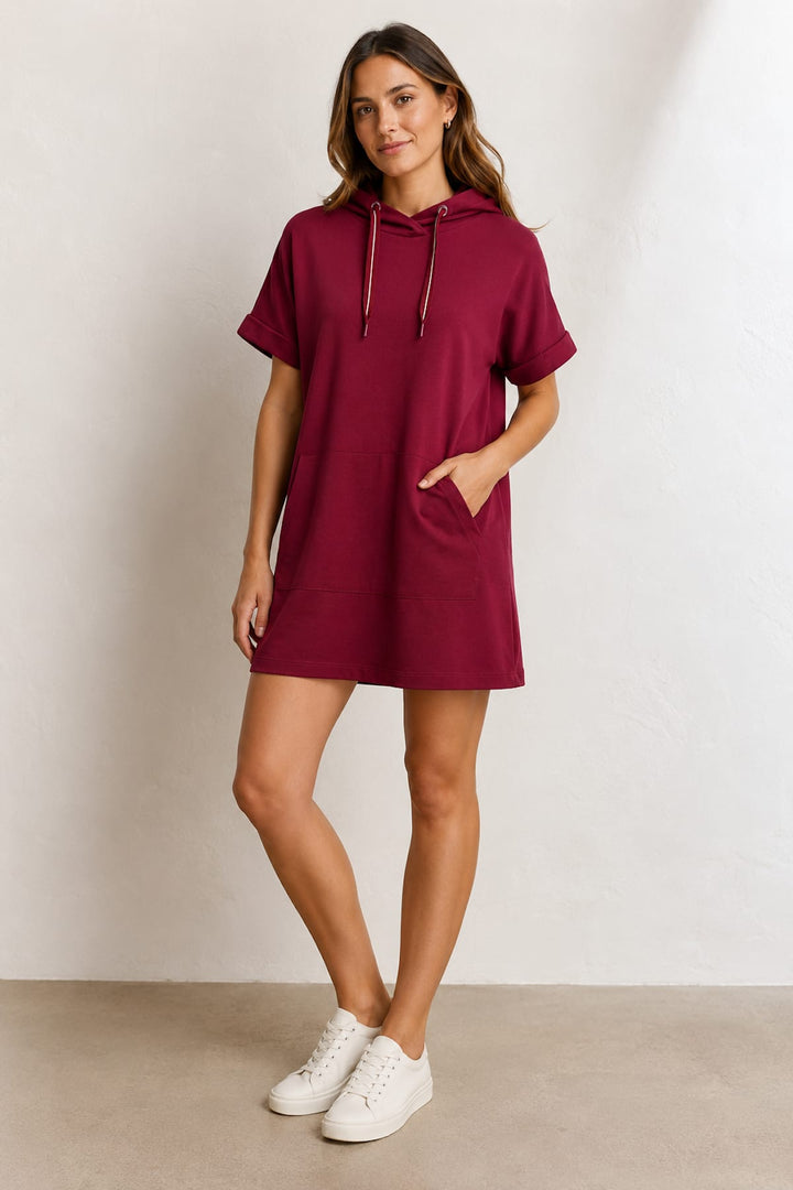 Robe courte à capuchon pour femme kennys