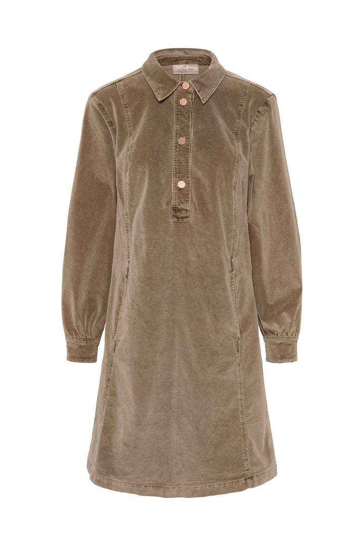 Robe courte en velours côtelé Brady pour femme Cream