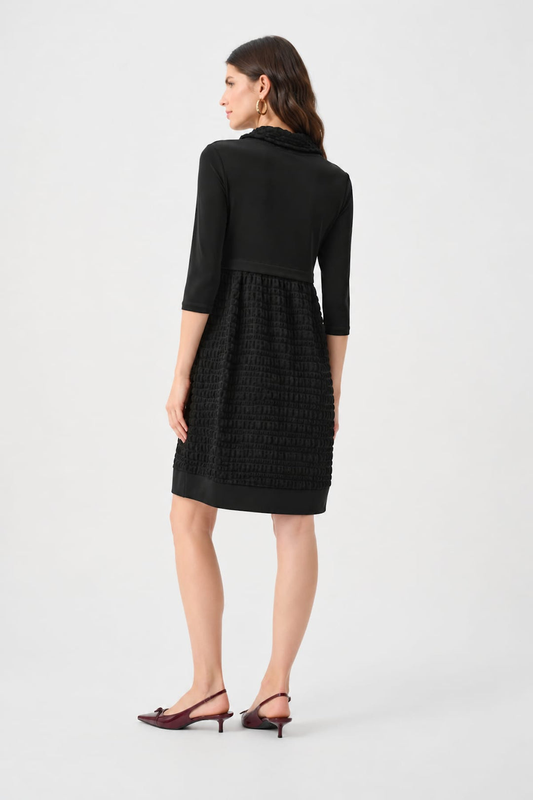 Front view of a black Joseph Ribkoff women&