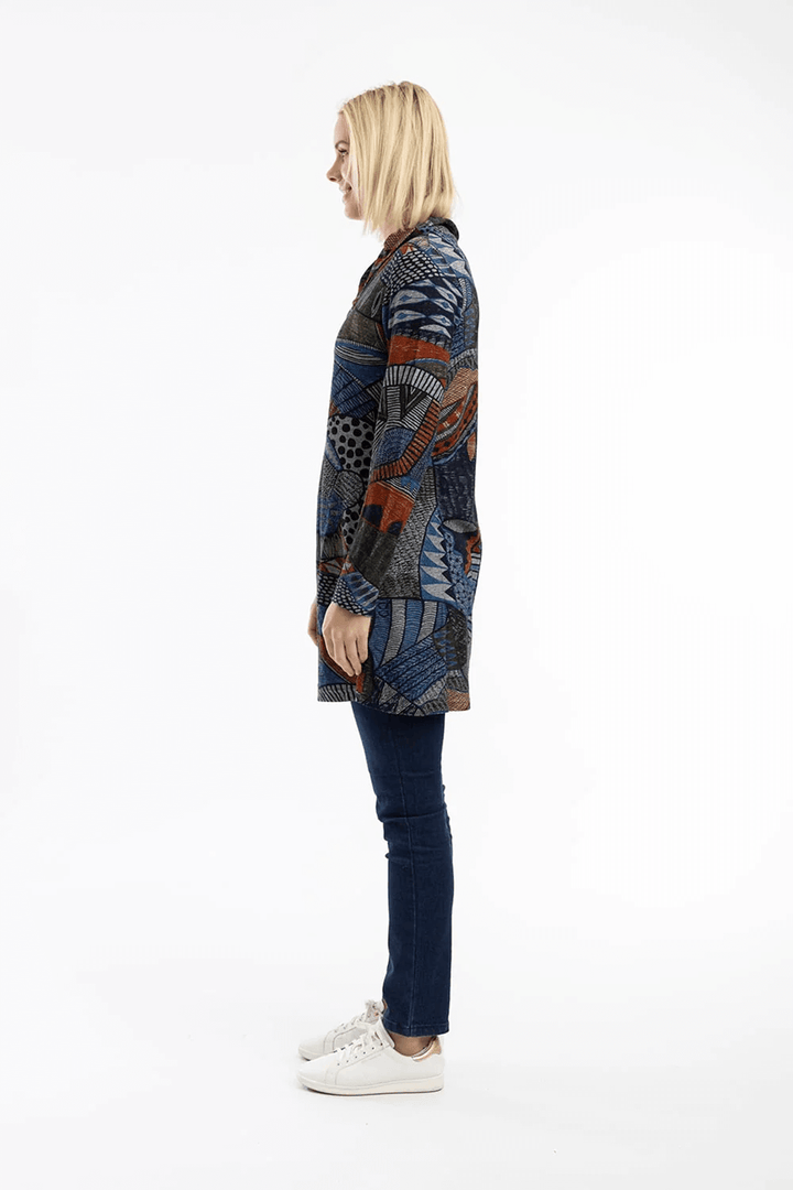 Robe courte imprimée à col croisé