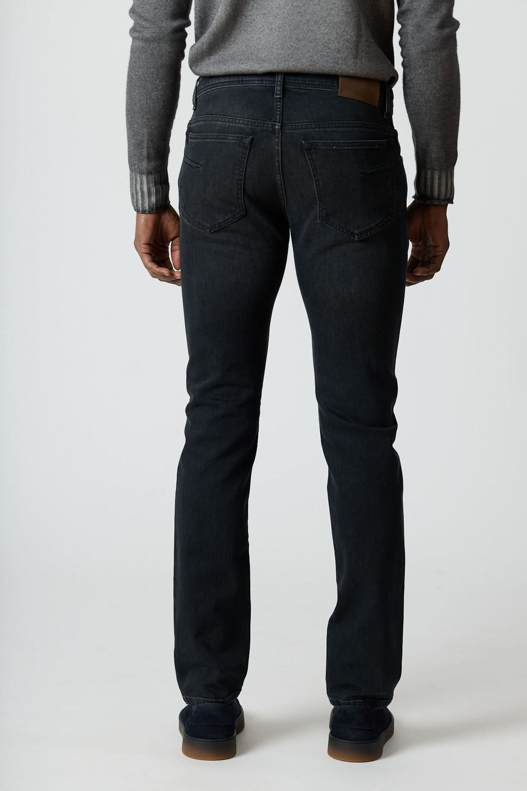 Jean 5 poches en denim stretch gris foncé