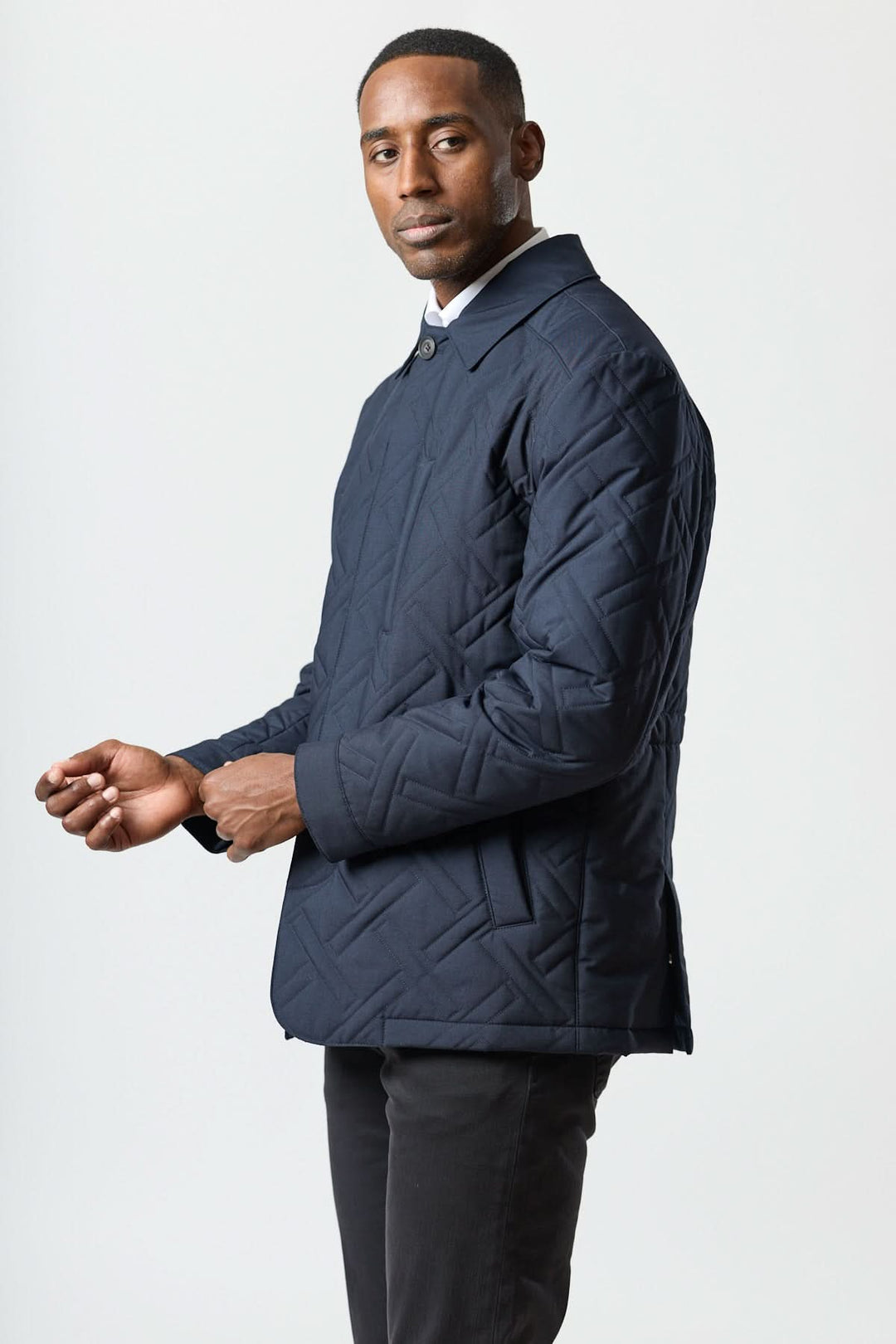Manteau matelassé technique marine