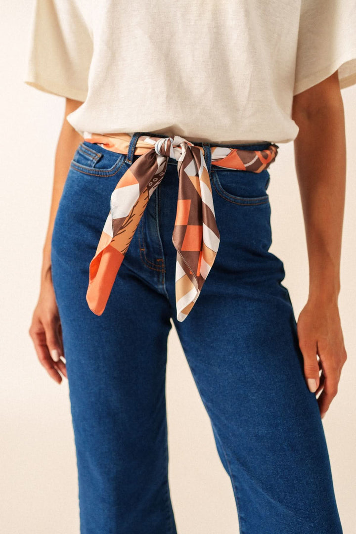 Foulard CARRE FOND MARIN