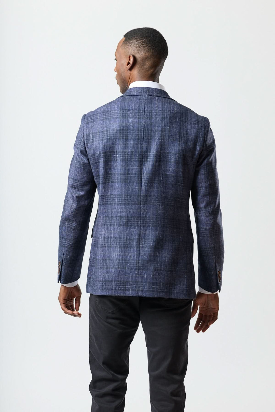 Veston à carreaux texturé deux boutons