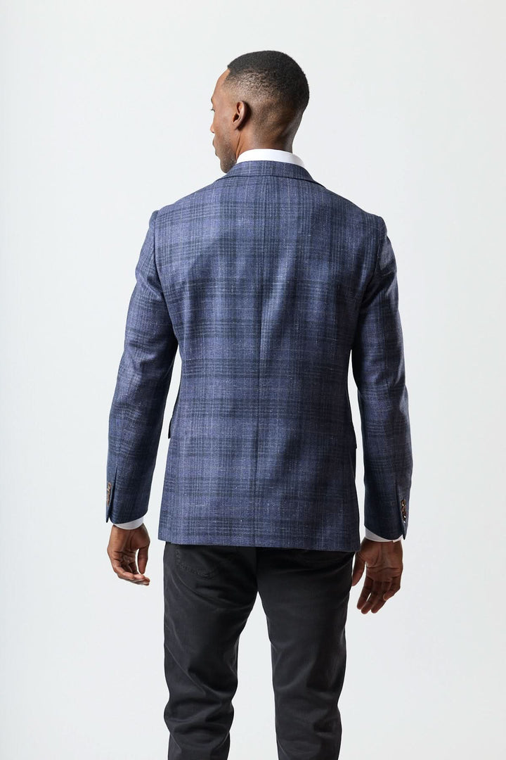 Veston à carreaux texturé deux boutons