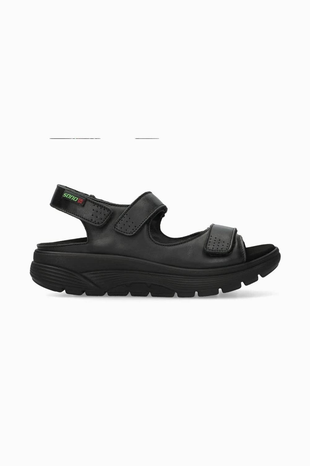 Side view of the MEPHISTO Nordine brown men's sandals with adjustable straps - Valérie Simon