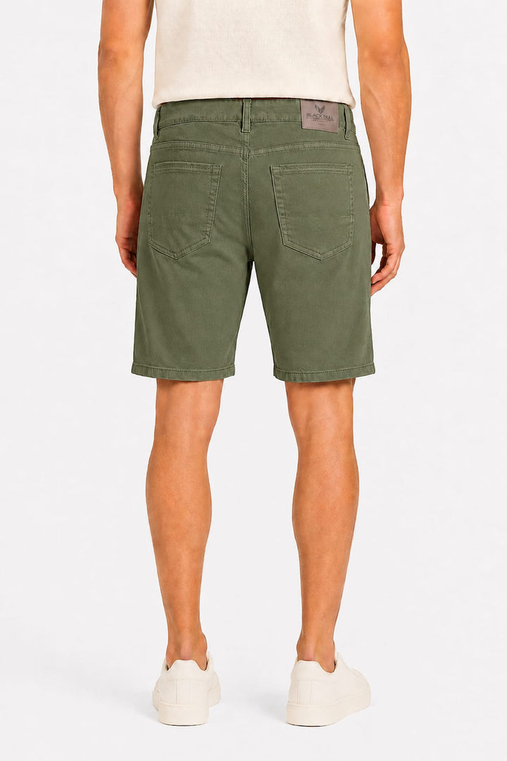 Vue de dos short cinq poches Black Bull pour homme beige - Valérie Simon