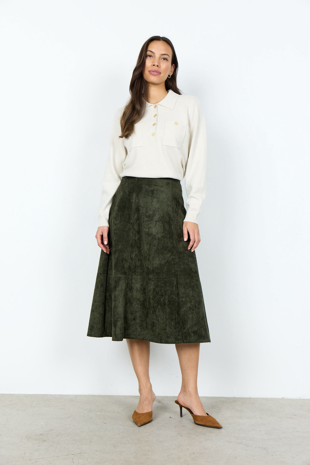 Kanita knit polo sweater with pockets 