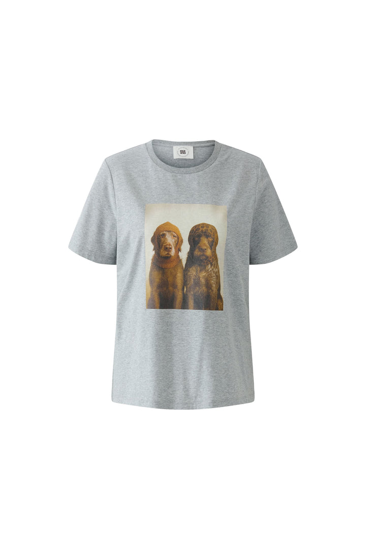 Women’s dog print T-shirt Oui