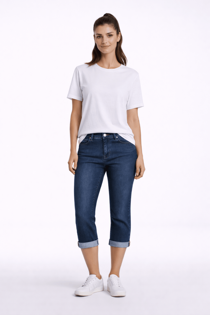 Pantalon capri ajusté