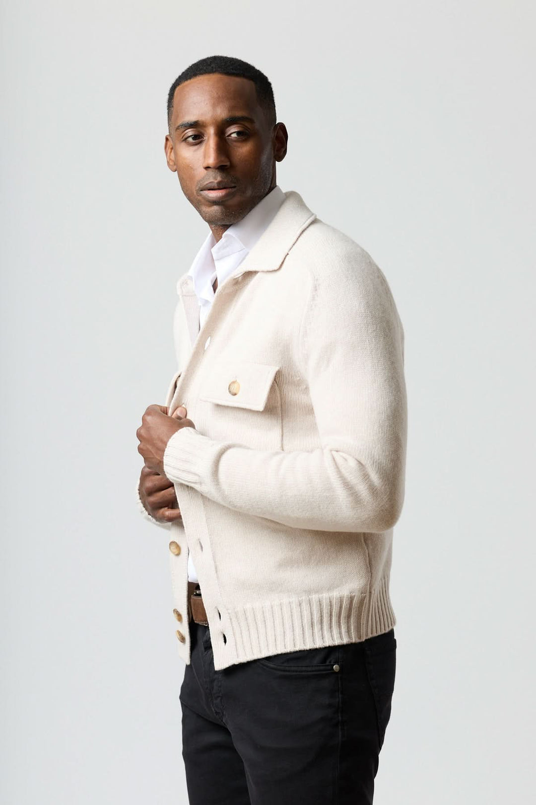 Cardigan chemise à poches boutonnées