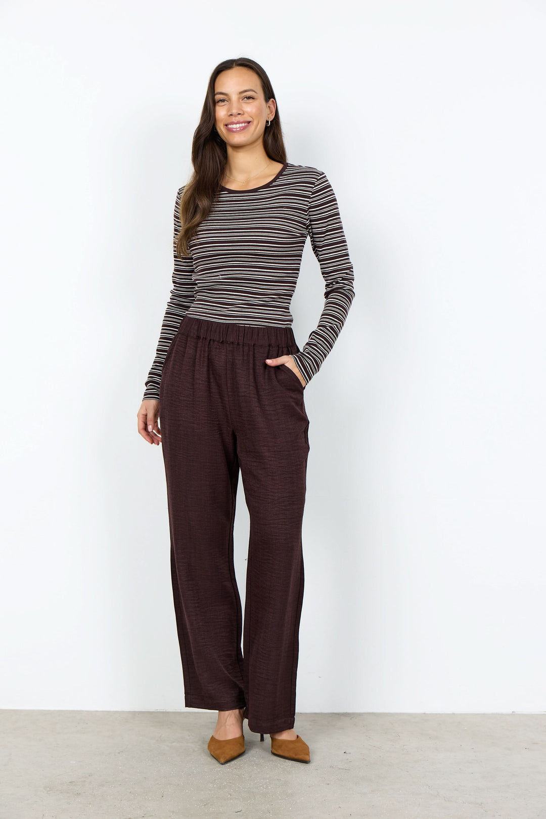Charissa wide-leg pants with elastic Size 