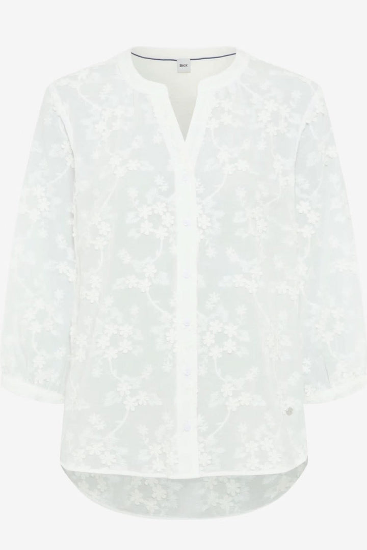 VELIA Lightweight Sweater with Floral Embroidery