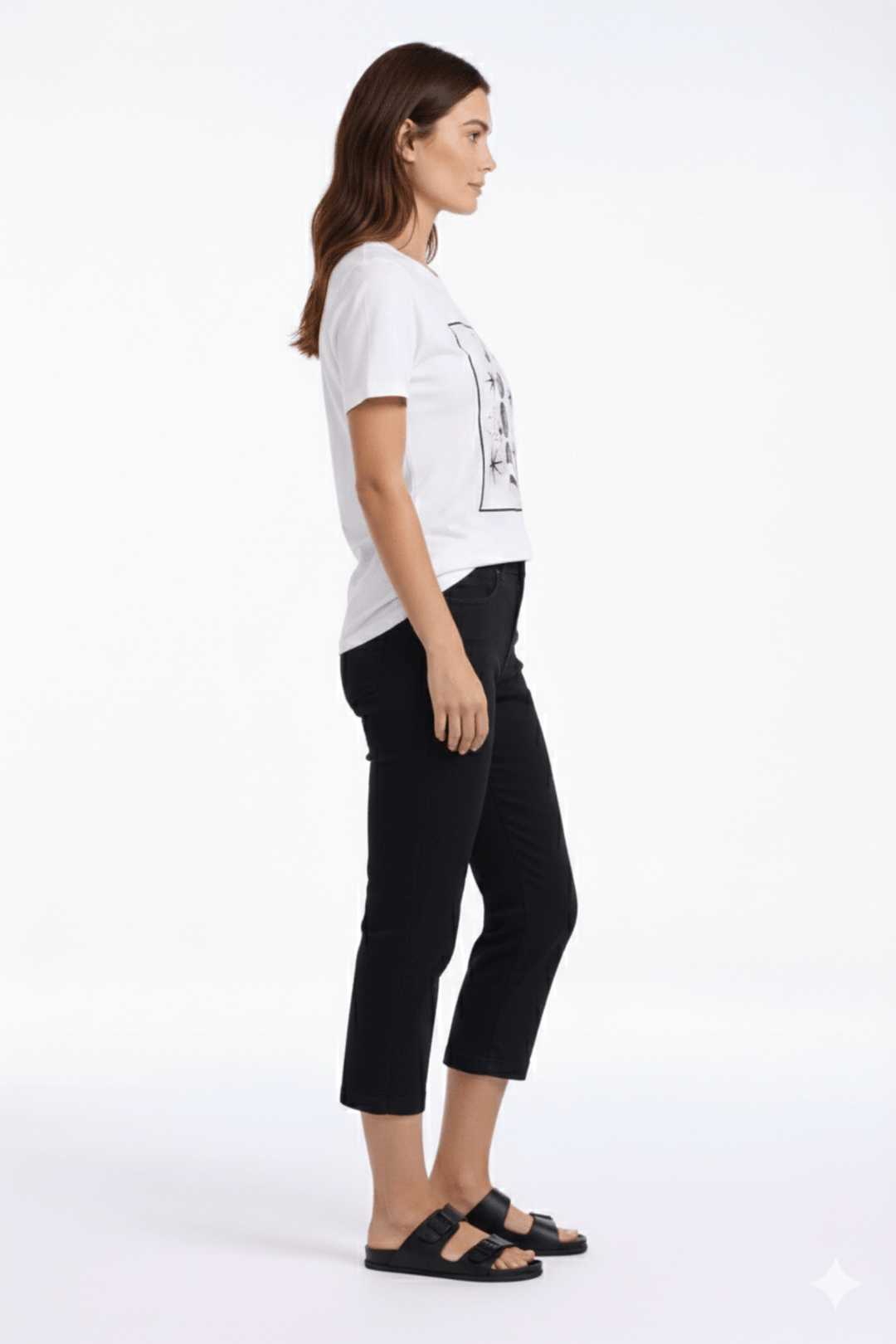 Pantalon capri ajusté