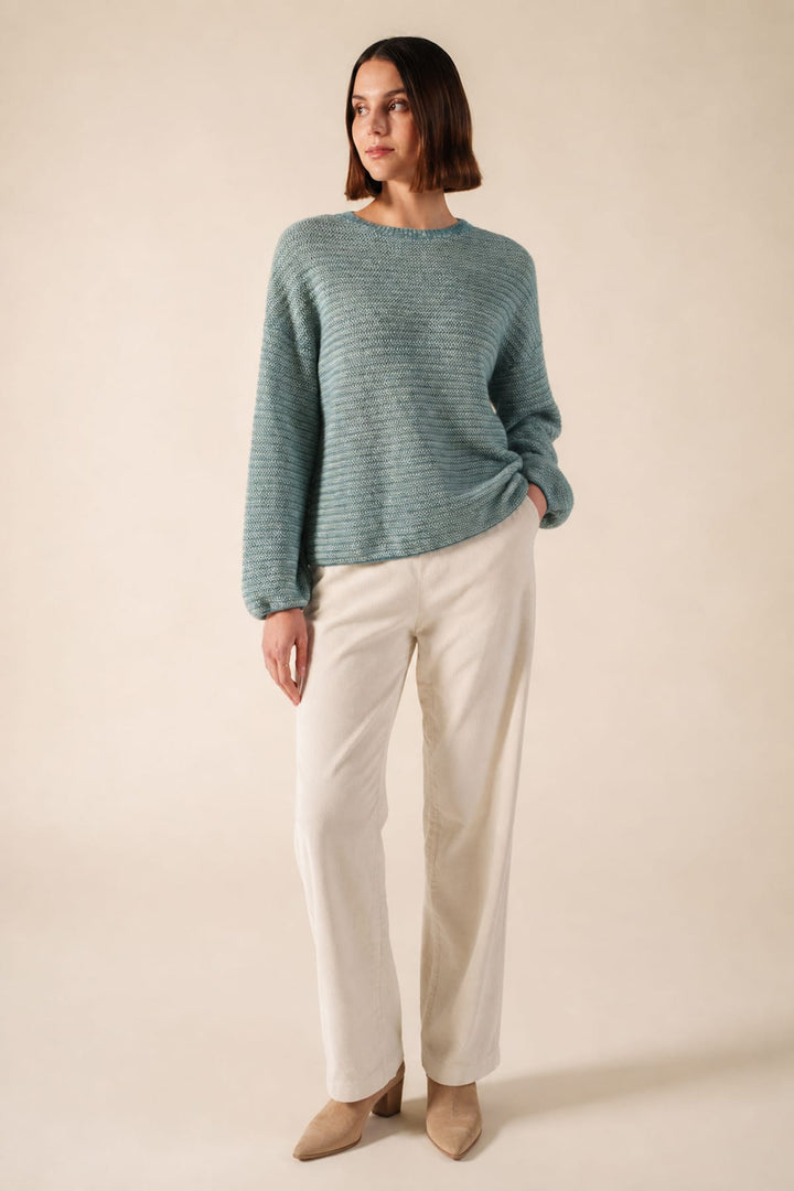 Loose-fitting Ascain Knit Sweater with balloon sleeves for women Saint James