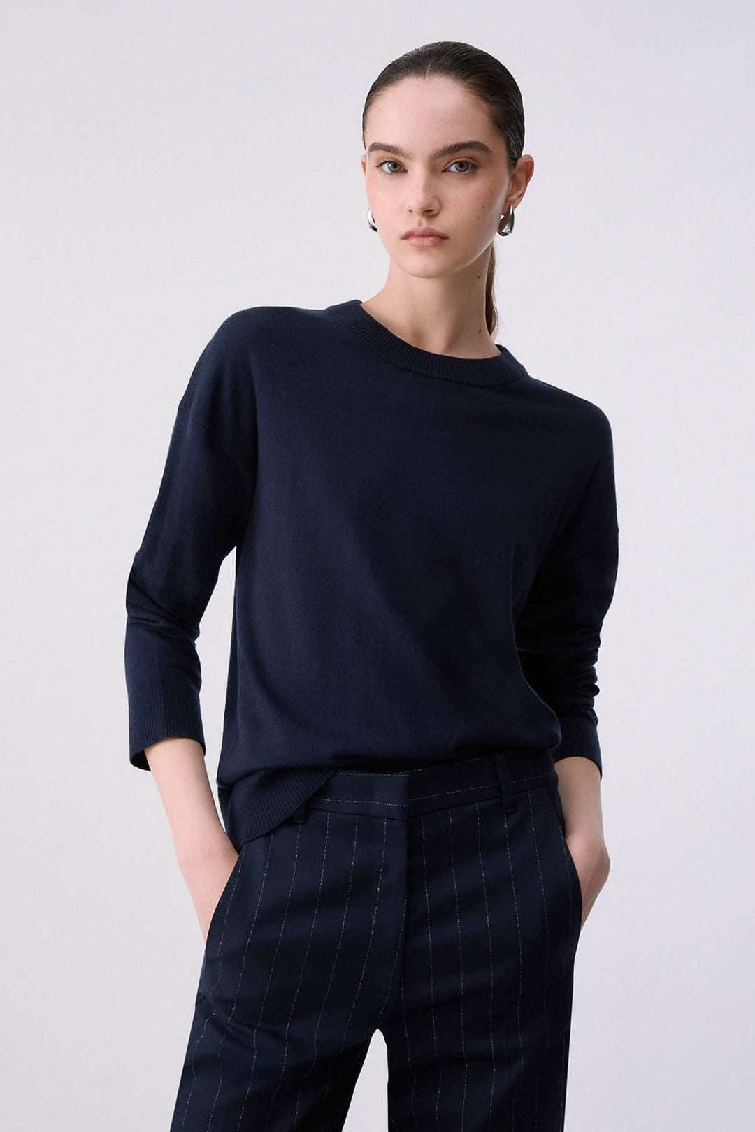 Classic crew-neck knit for women by liujo