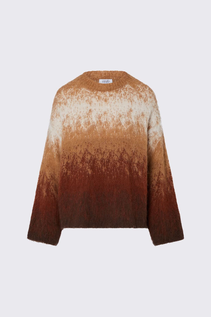 Women’s long-sleeve gradient knit liujo