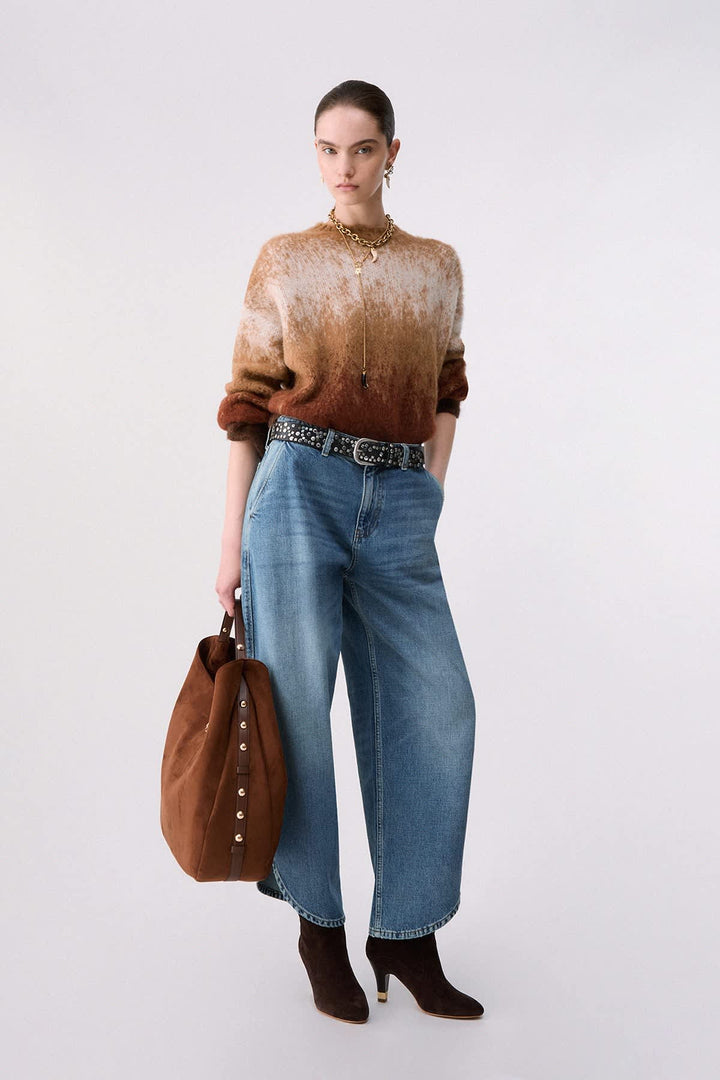 Women’s long-sleeve gradient knit liujo