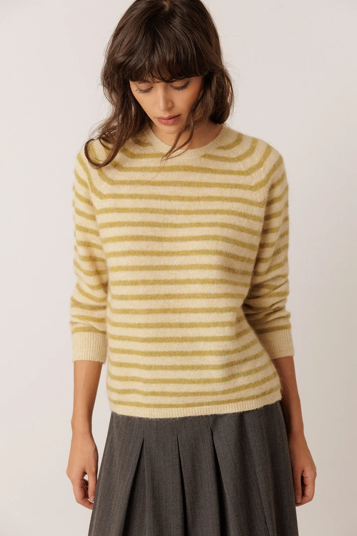 Soft knit striped sweater 