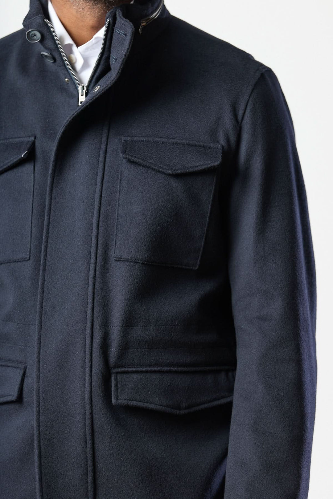 Manteau en laine à quatre poches