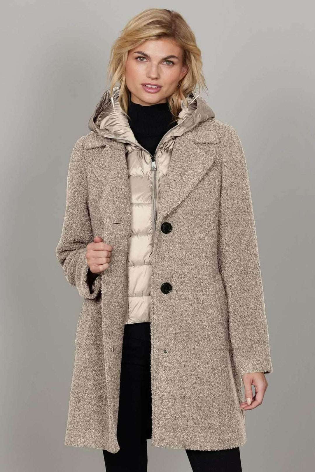 Manteau laine bouclée