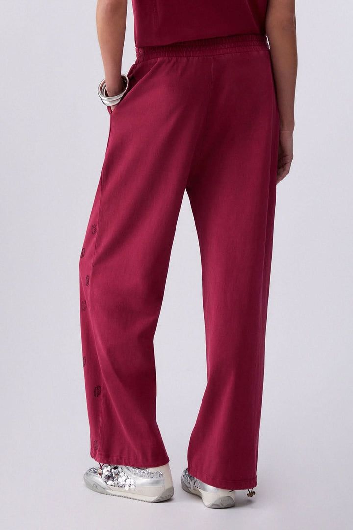 Pantalon jogging imprimé à jambe large