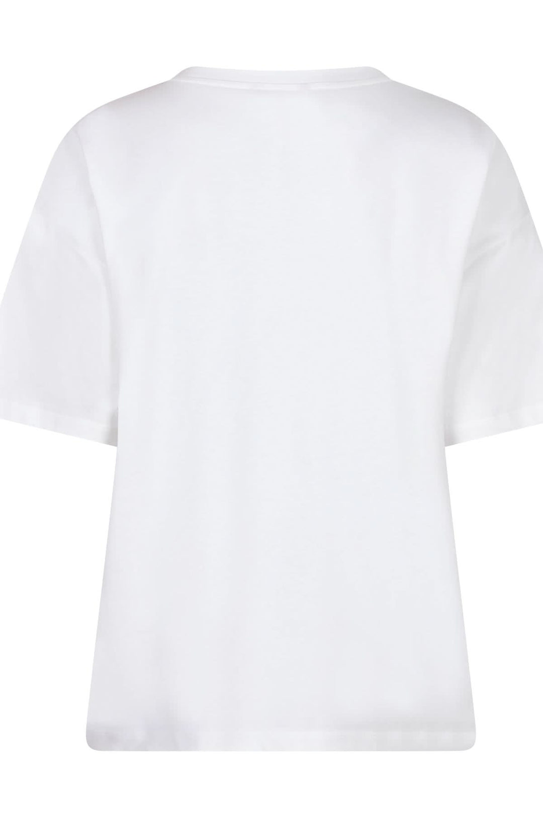 T-shirt à imprimé urbain, coupe droite, jersey doux, arrière blanc, style décontracté.