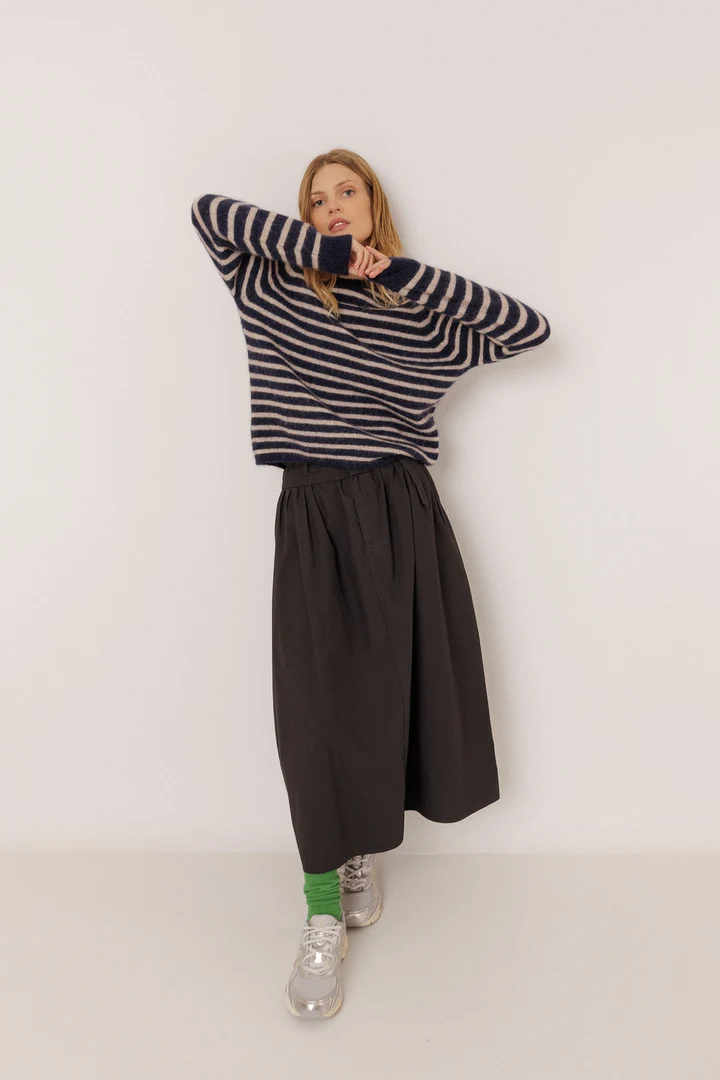 Soft knit striped sweater 