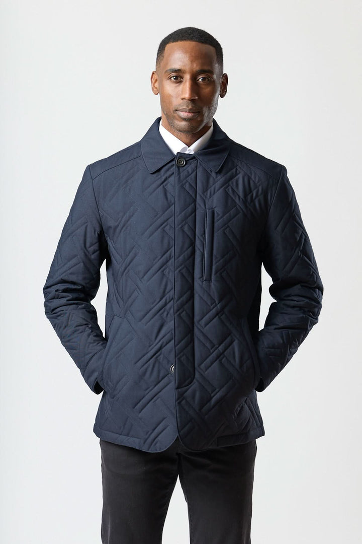 Manteau matelassé technique marine