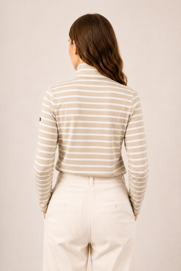 Striped Oural Turtleneck Sweater 