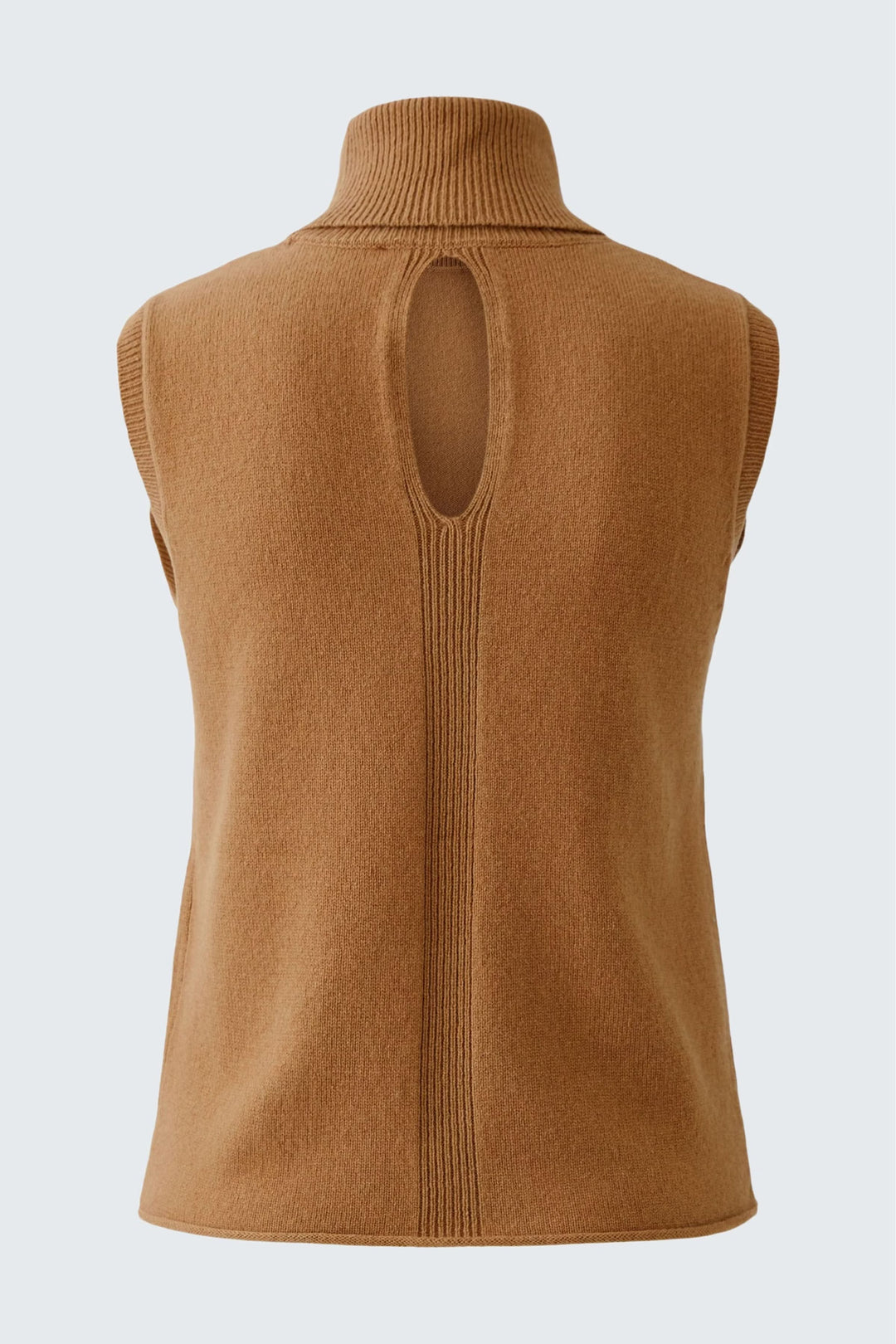 Chandail sans manches à col roulé, dos ajouré