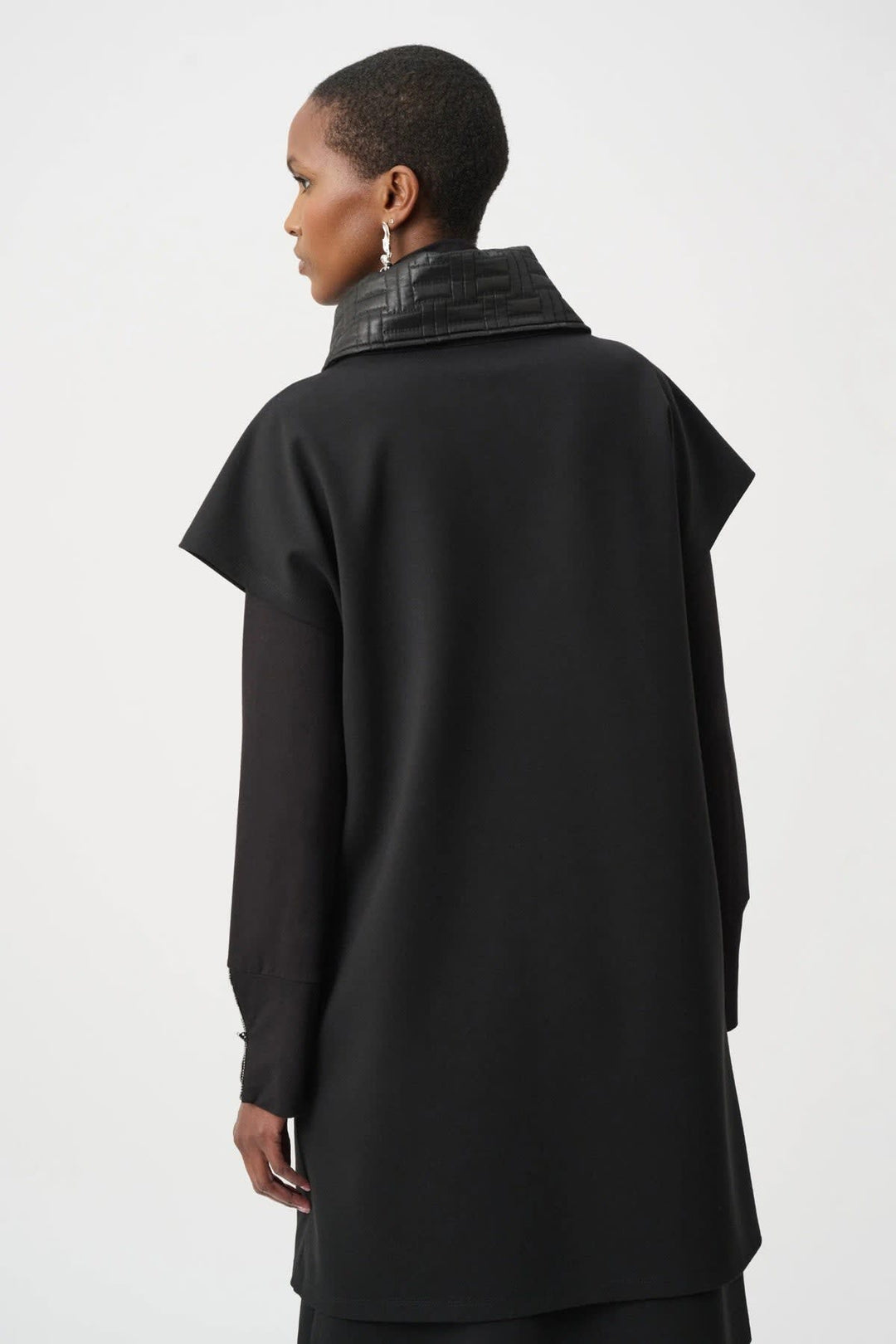 Front view of a black Joseph Ribkoff sleeveless women&