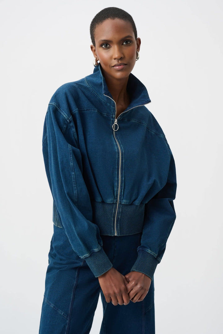 Front view of a black Joseph Ribkoff women&