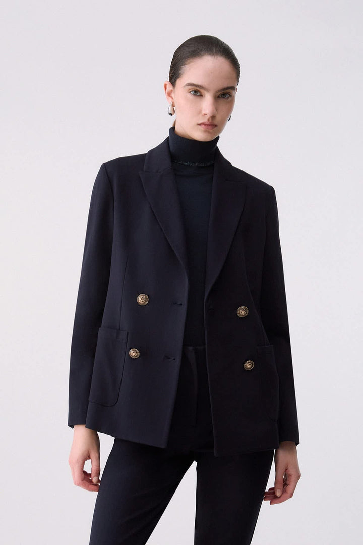 Veston à double boutonnage pour femme liujo
