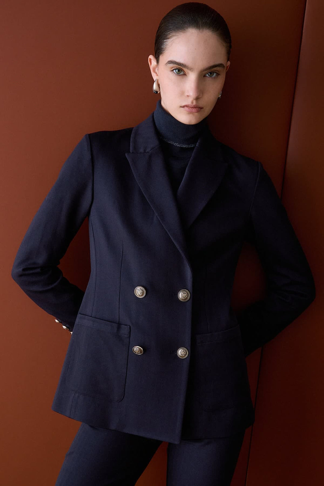 Veston à double boutonnage pour femme liujo