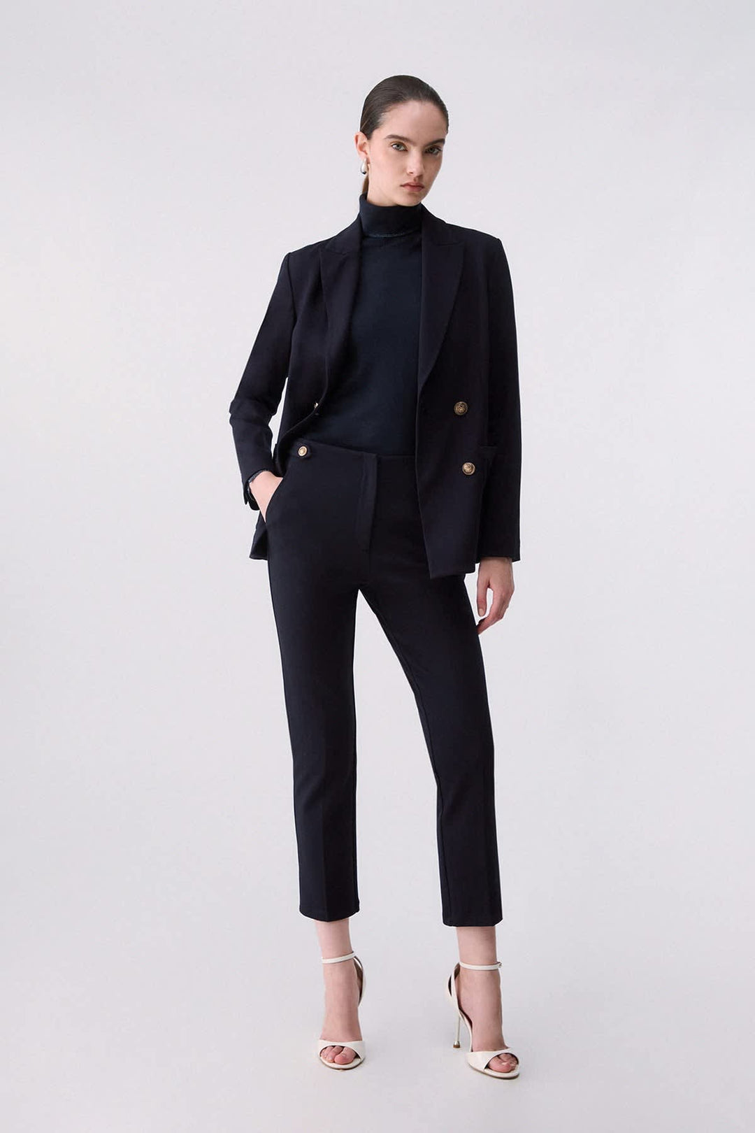 Veston à double boutonnage pour femme liujo